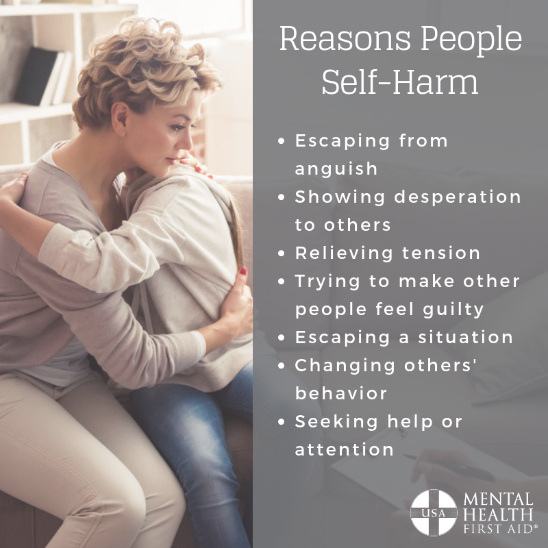 How To Help Someone Who Self Harms Mental Health First Aid