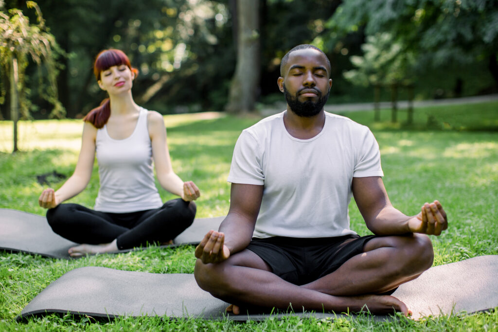 Close-up,Of,Multiracial,Couple,Taking,A,Rest,In,The,Park, - Mental ...